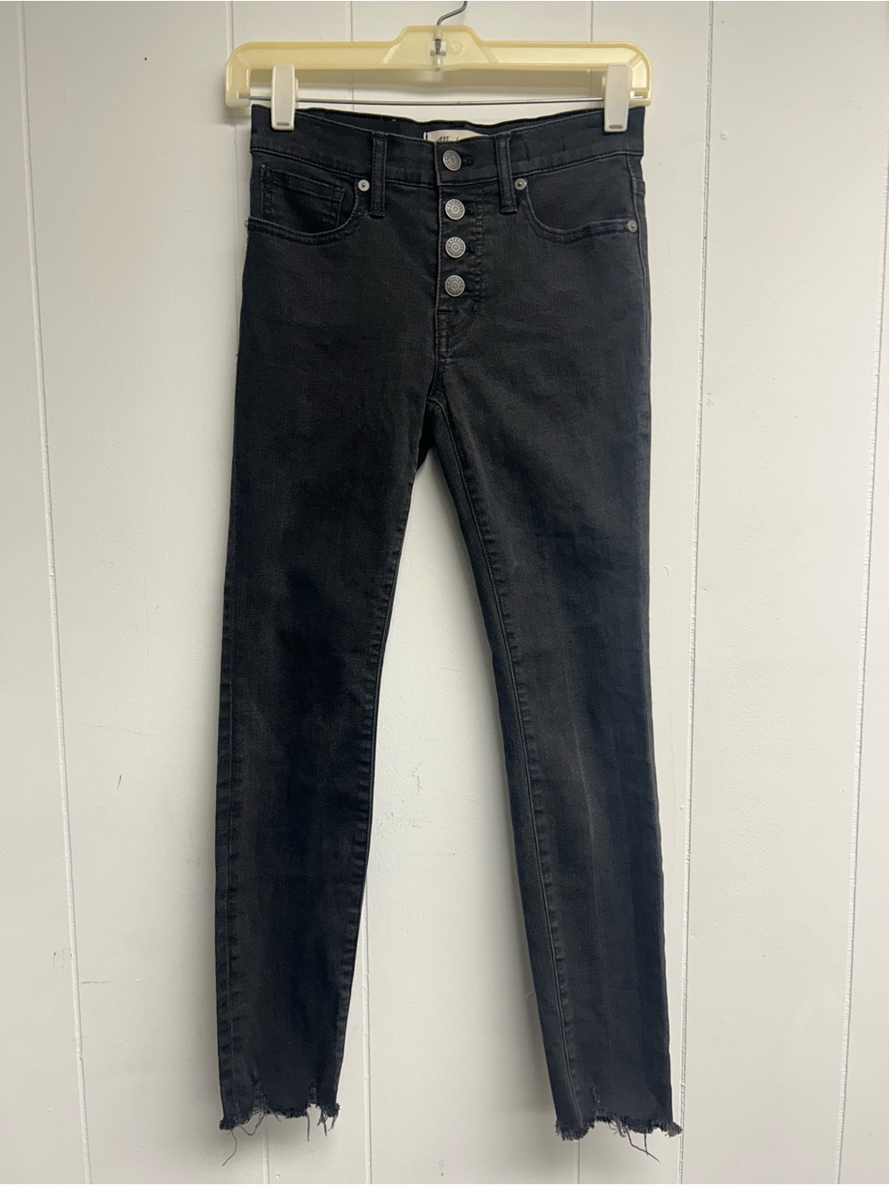 Madewell Black Button-Fly Skinny Jeans